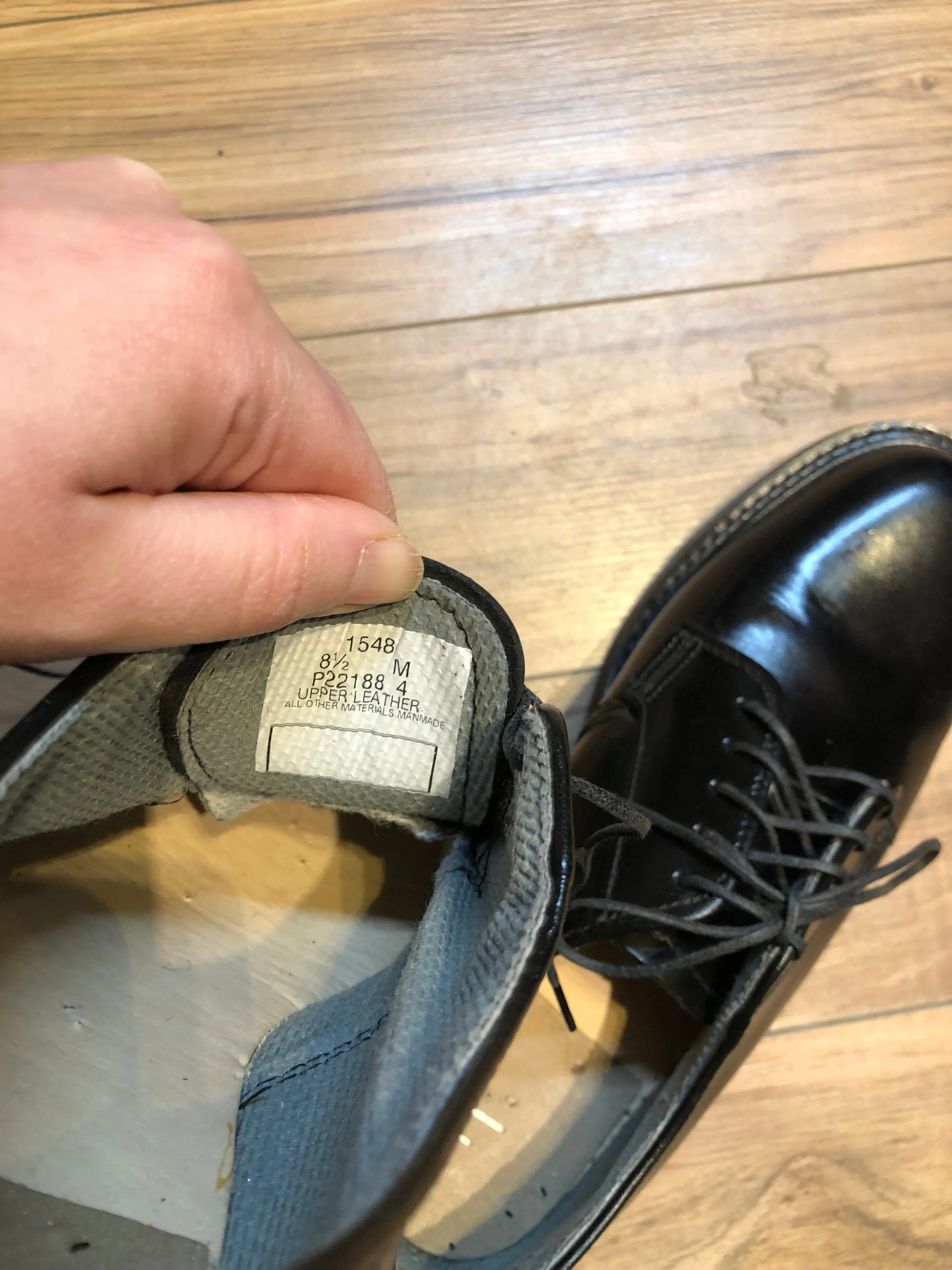 Vintage Deadstock Black Leather Dress Shoe, Made in USA, Womens US 8.5