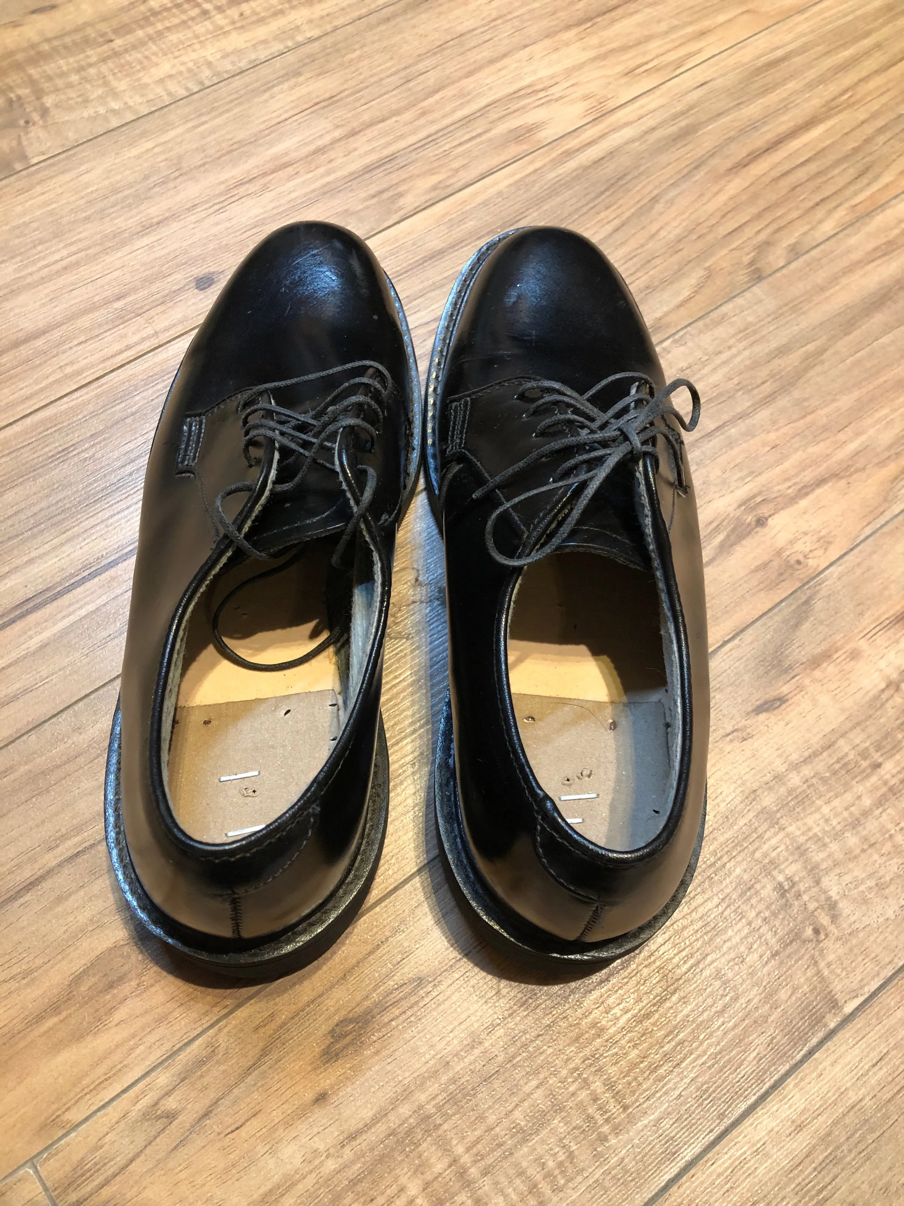 Vintage Deadstock Black Leather Dress Shoe, Made in USA, Womens US 8.5