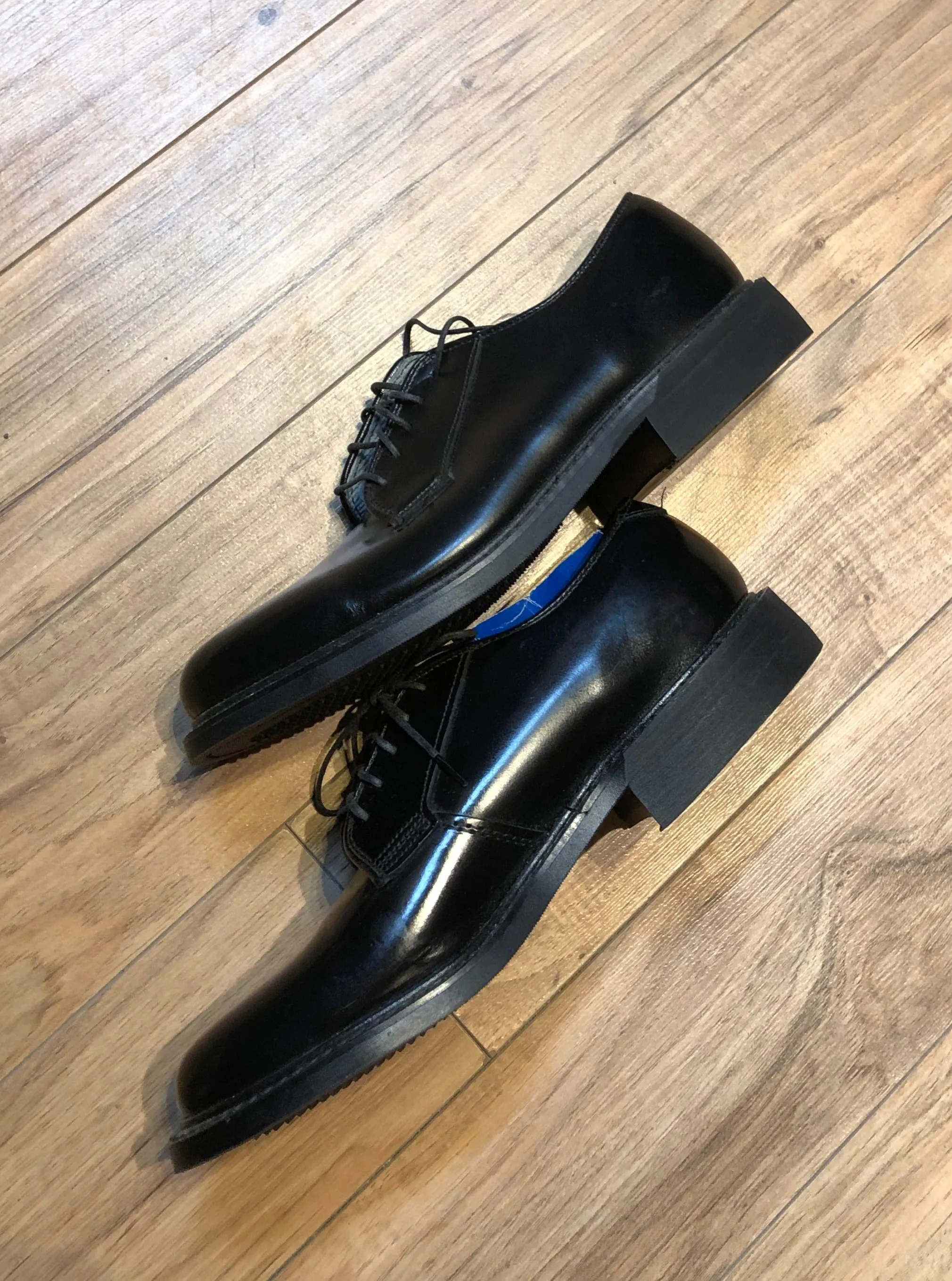 Vintage Deadstock Black Leather Dress Shoe, Made in USA, Womens US 8.5