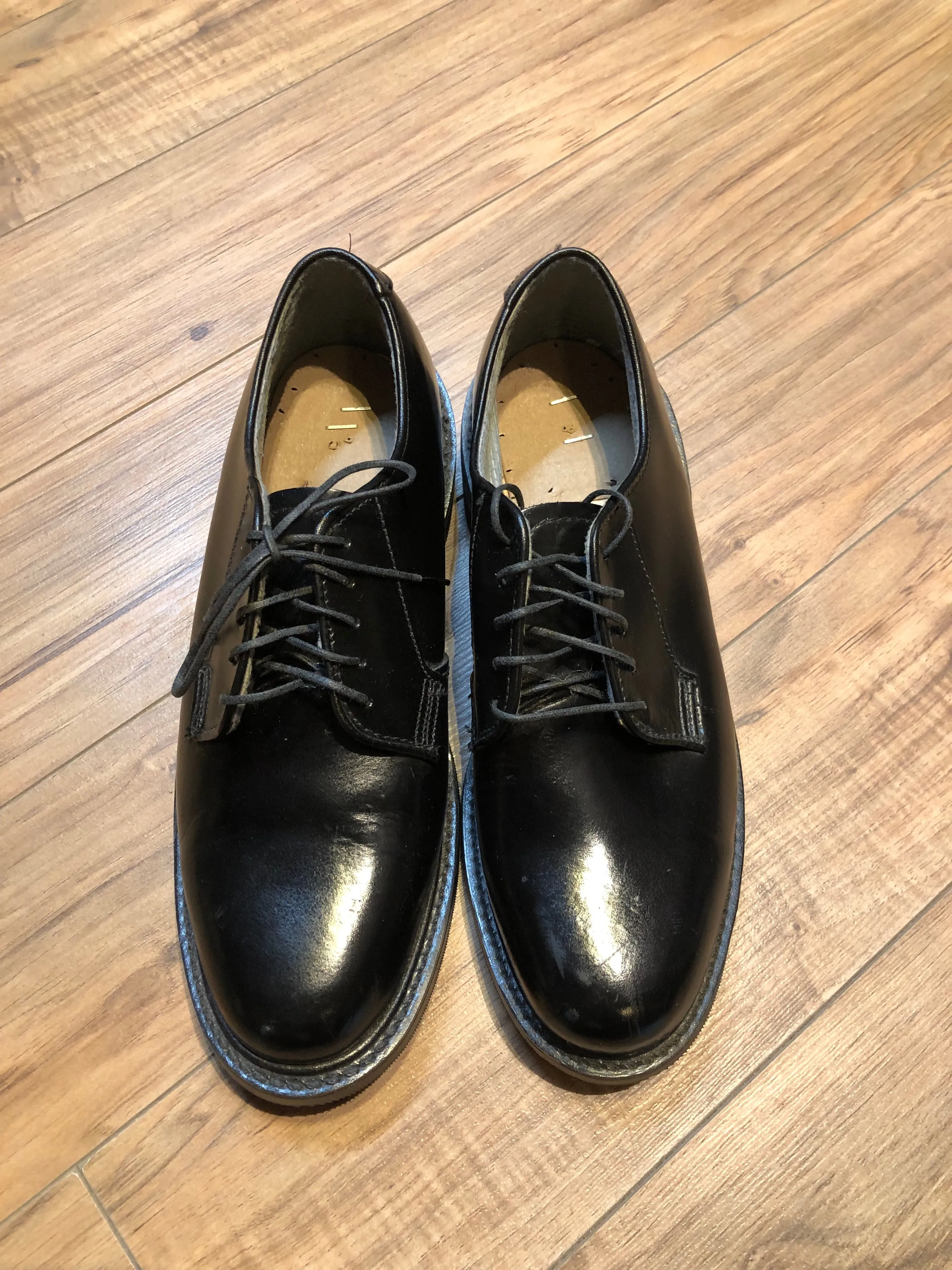 Vintage Deadstock Black Leather Dress Shoe, Made in USA, Womens US 8.5