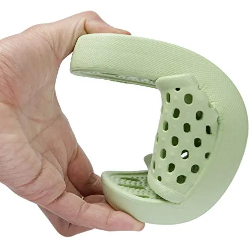 WOTTE Shower Sandals Women Quick Drying Bath Slippers Non Slip Dorm Shoes Size 5.5 Green
